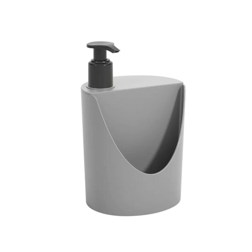 Dispenser para Detergente e Esponja Coza Basic 600ml Light Gray
