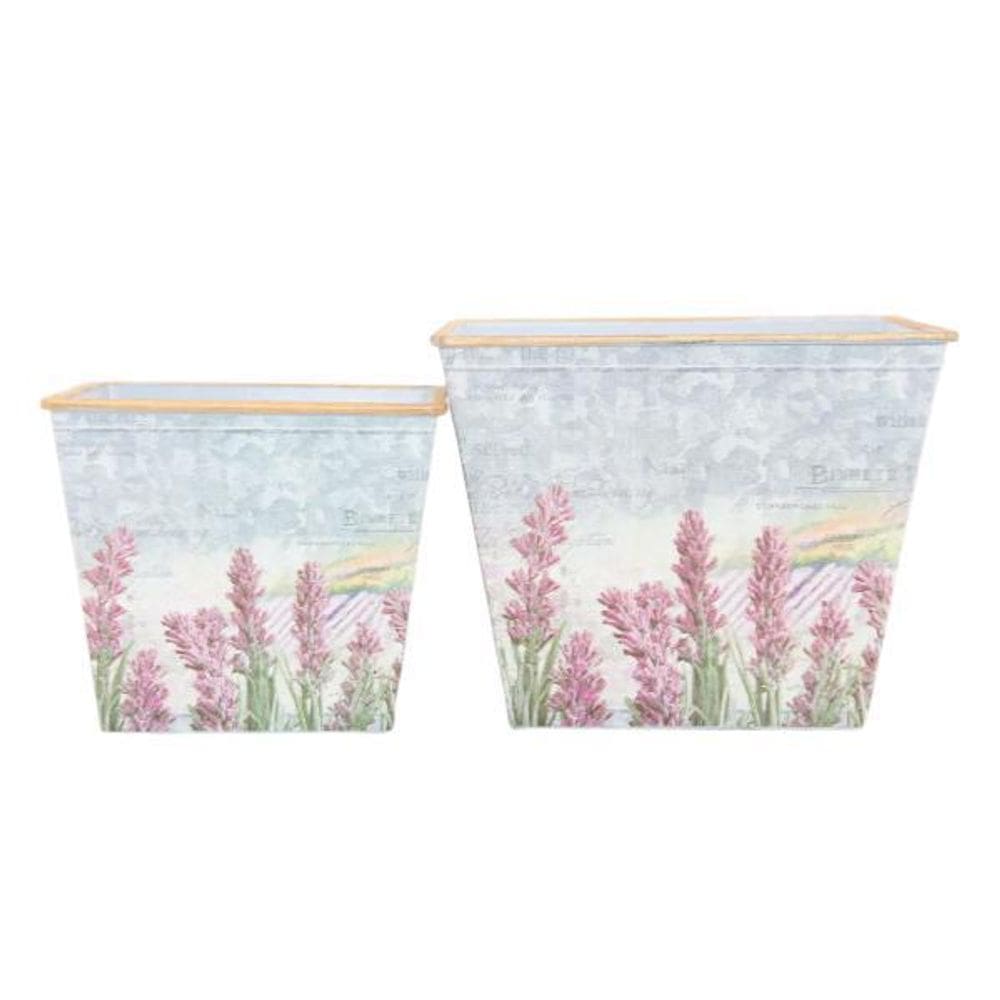 Vasos Cachepot De Metal 18Fx-576B Jogo 02 Peças