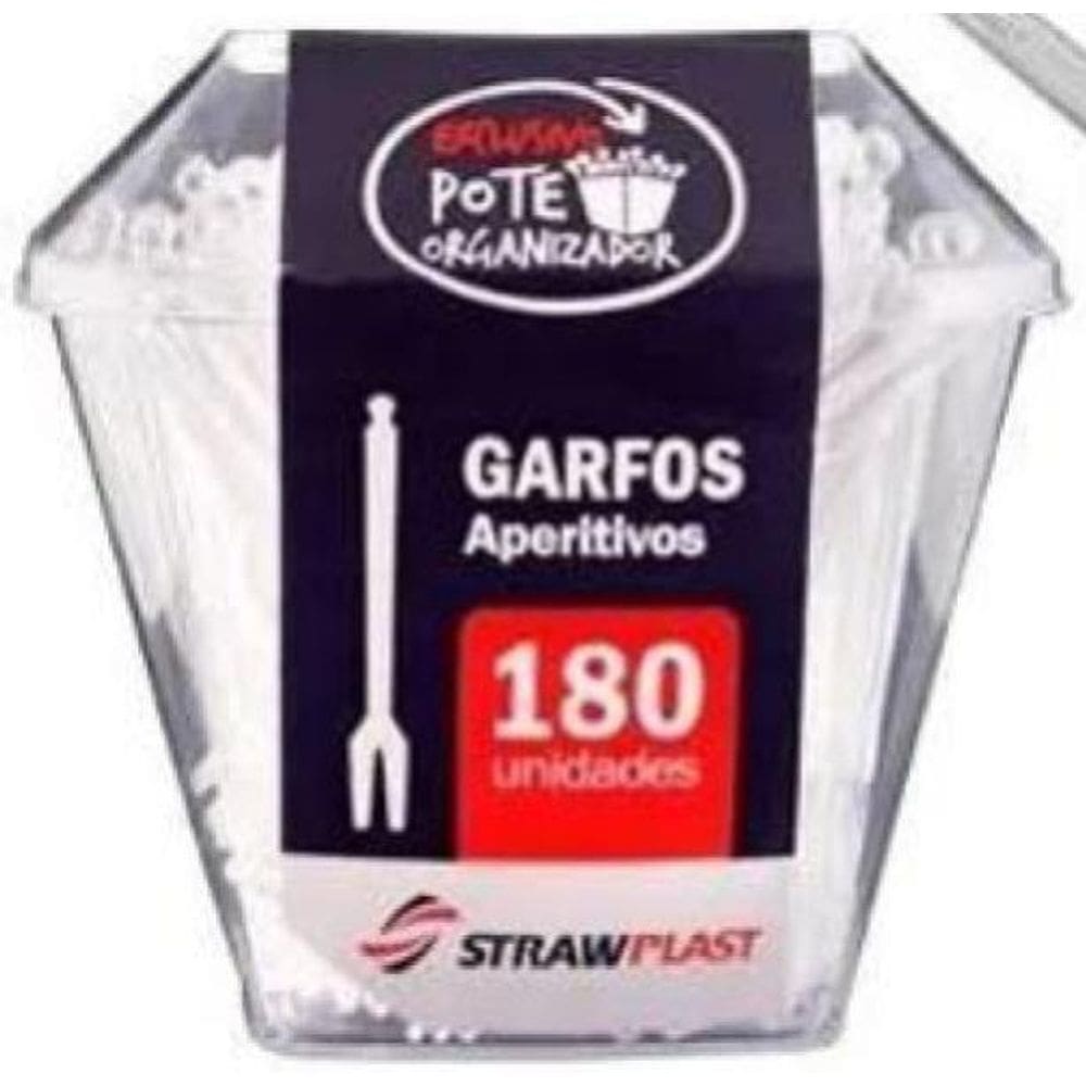 Garfo Aperitivo Cristal - 3.600 und - Strawplast