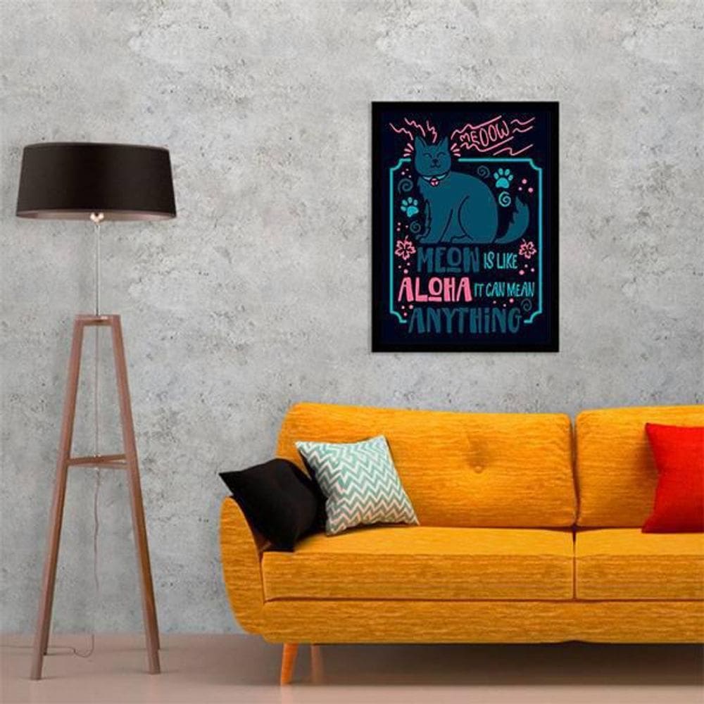 Quadro Decorativo Meow Is Like Aloha, It Can Mean Anything