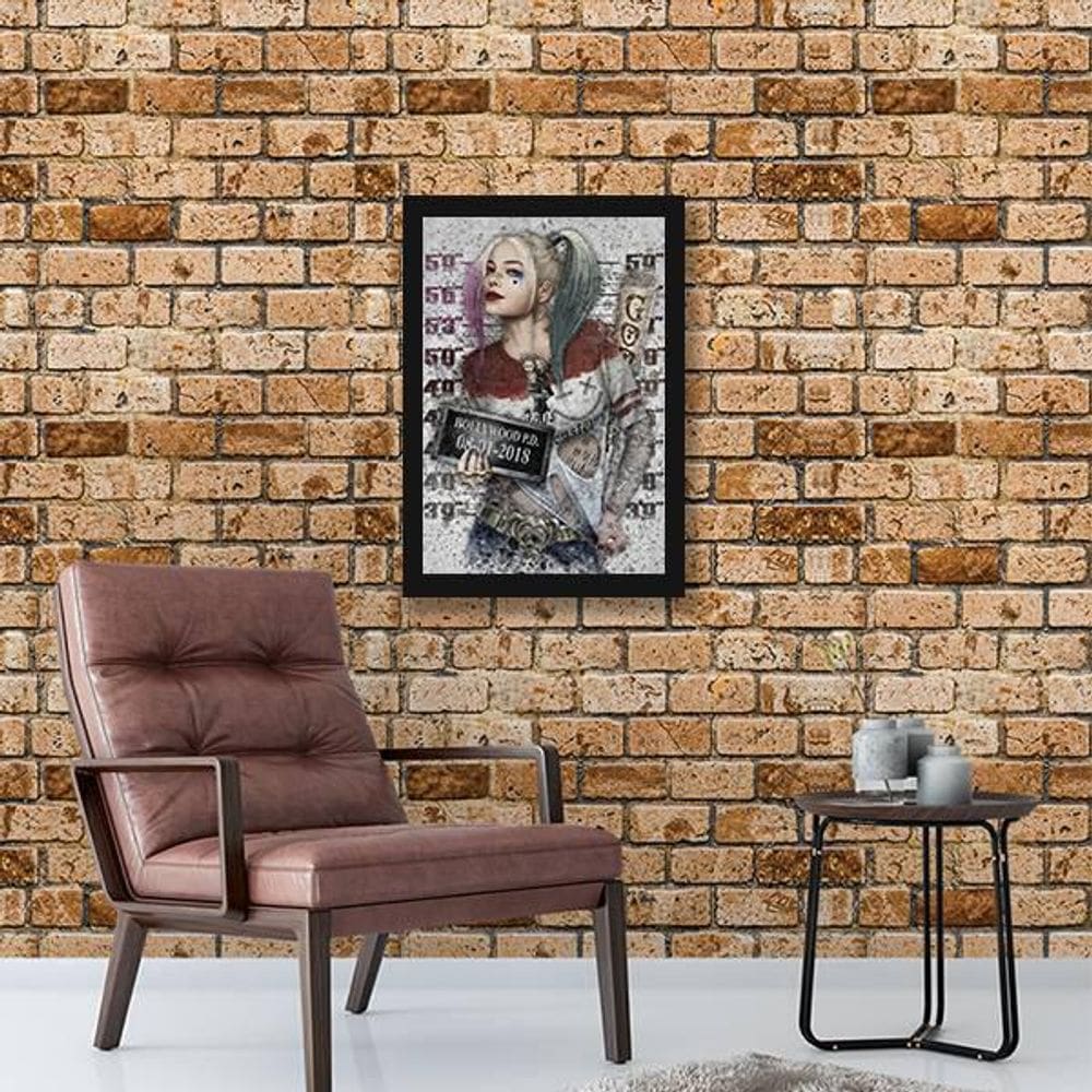 Quadro Decorativo Arlequina 34X23Cm - Moldura Branca