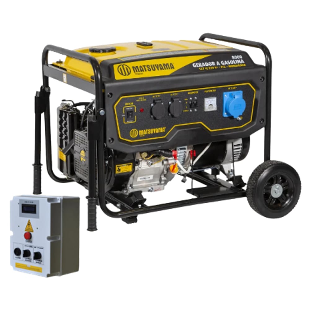 Gerador De Energia A Gasolina - Matsuyama 8000 Ng - Avr Monofásico (198543) - Qta Strazmaq St100 - 30A1c