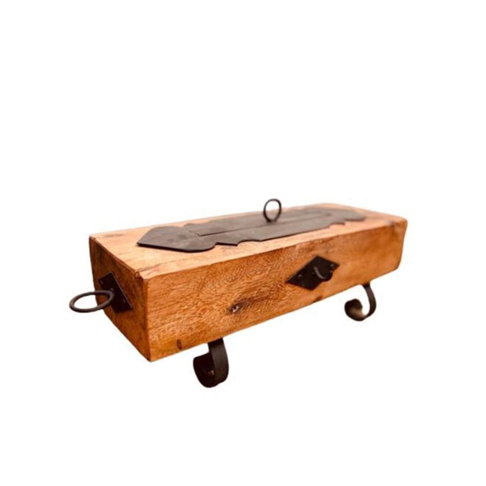 Lareira Ecológica A Álcool - Base De Madeira Rustica