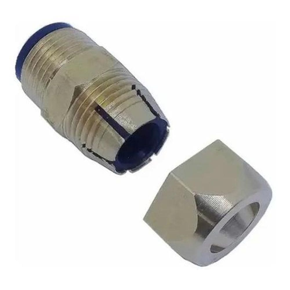 Adaptador Fogão 1/2NPT x Porca Latão - Gás Encanado