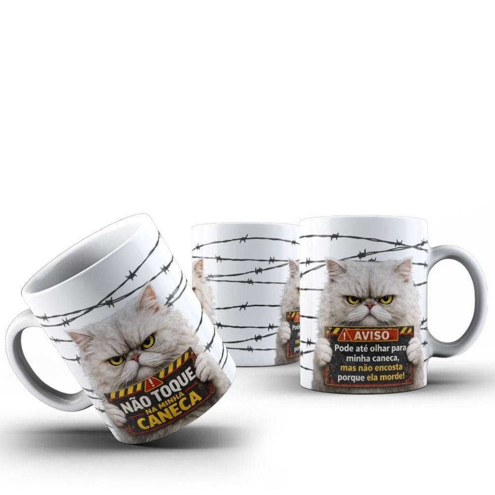 Caneca Pai/mae De Pet 325ml Não Toque Na Minha Caneca - Gato