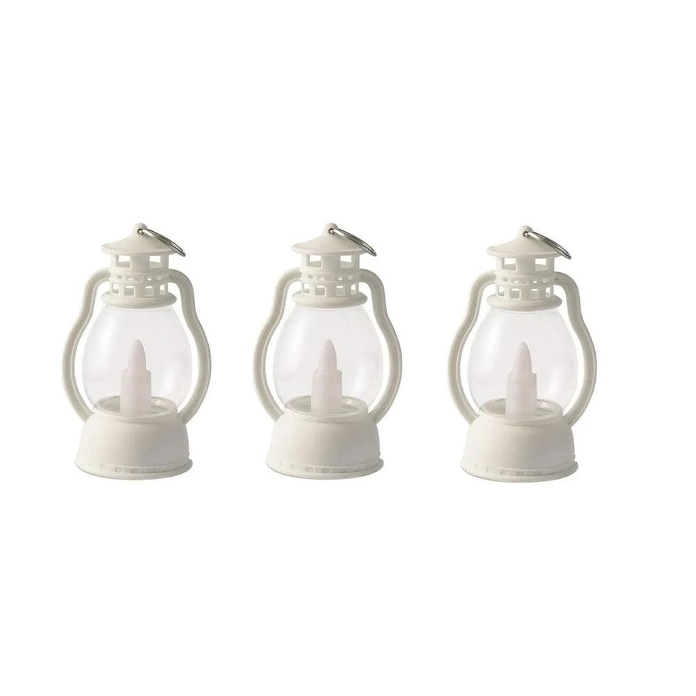 Kit 3 Vela Decorativa Luminária De Led Lamparina Campanha B