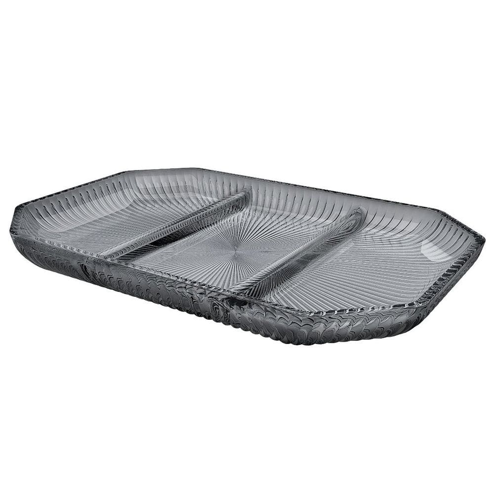 Petisqueira de Vidro Cameratta 21cm Fumê - Trio - L`Hermitage