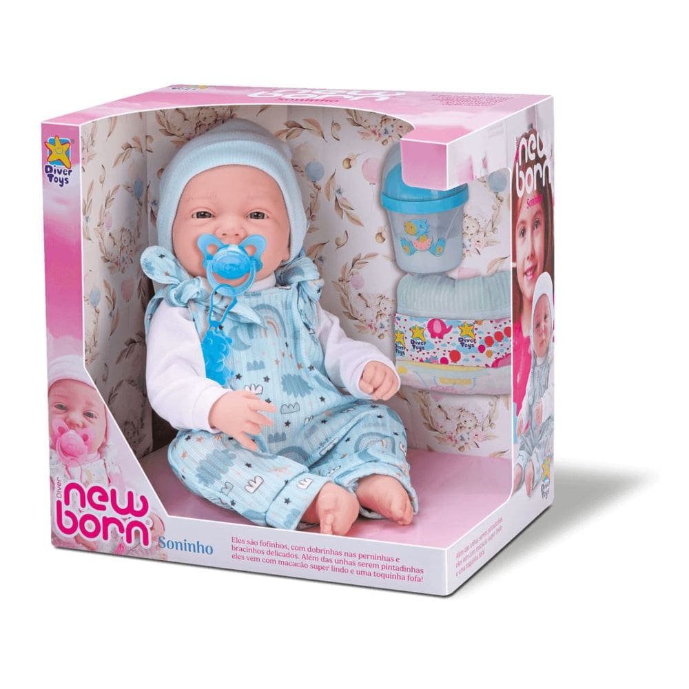 Boneca NewBorn Soninho - Menino - Divertoys