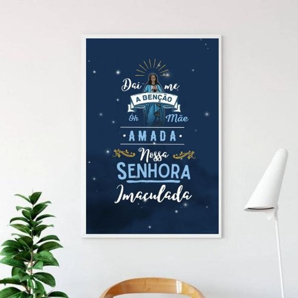 Quadro Nossa Senhora Imaculada - Benção 24X18Cm