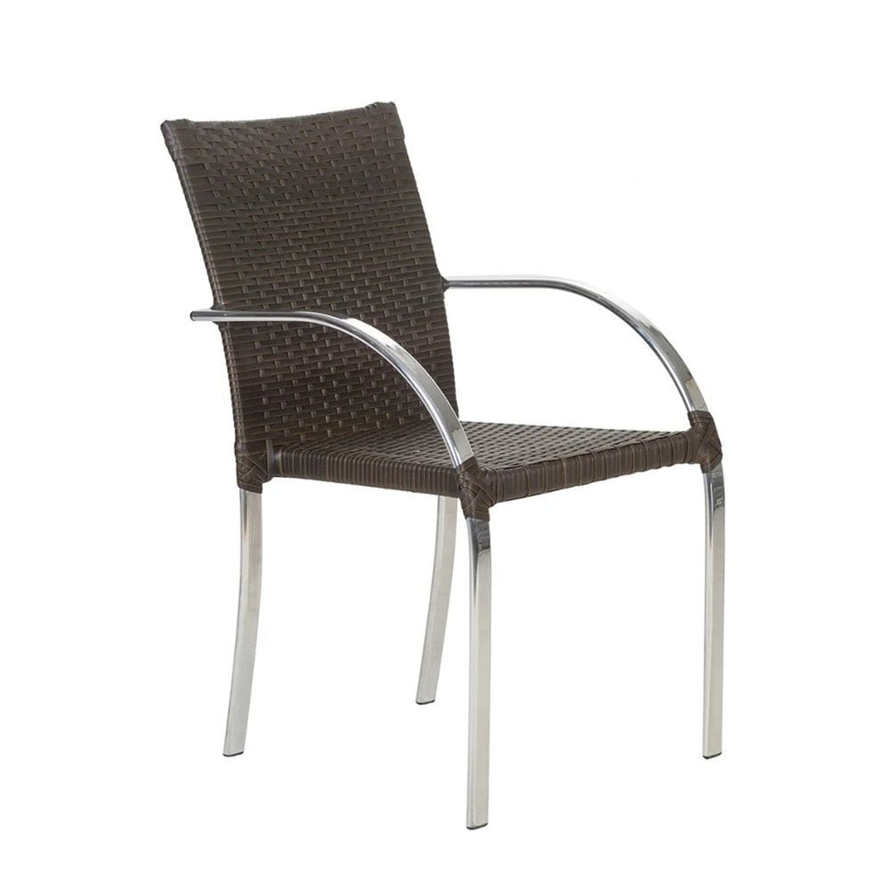 Cadeira Decore Mobília 88cm X 54cm Ascoli Preto/Prata