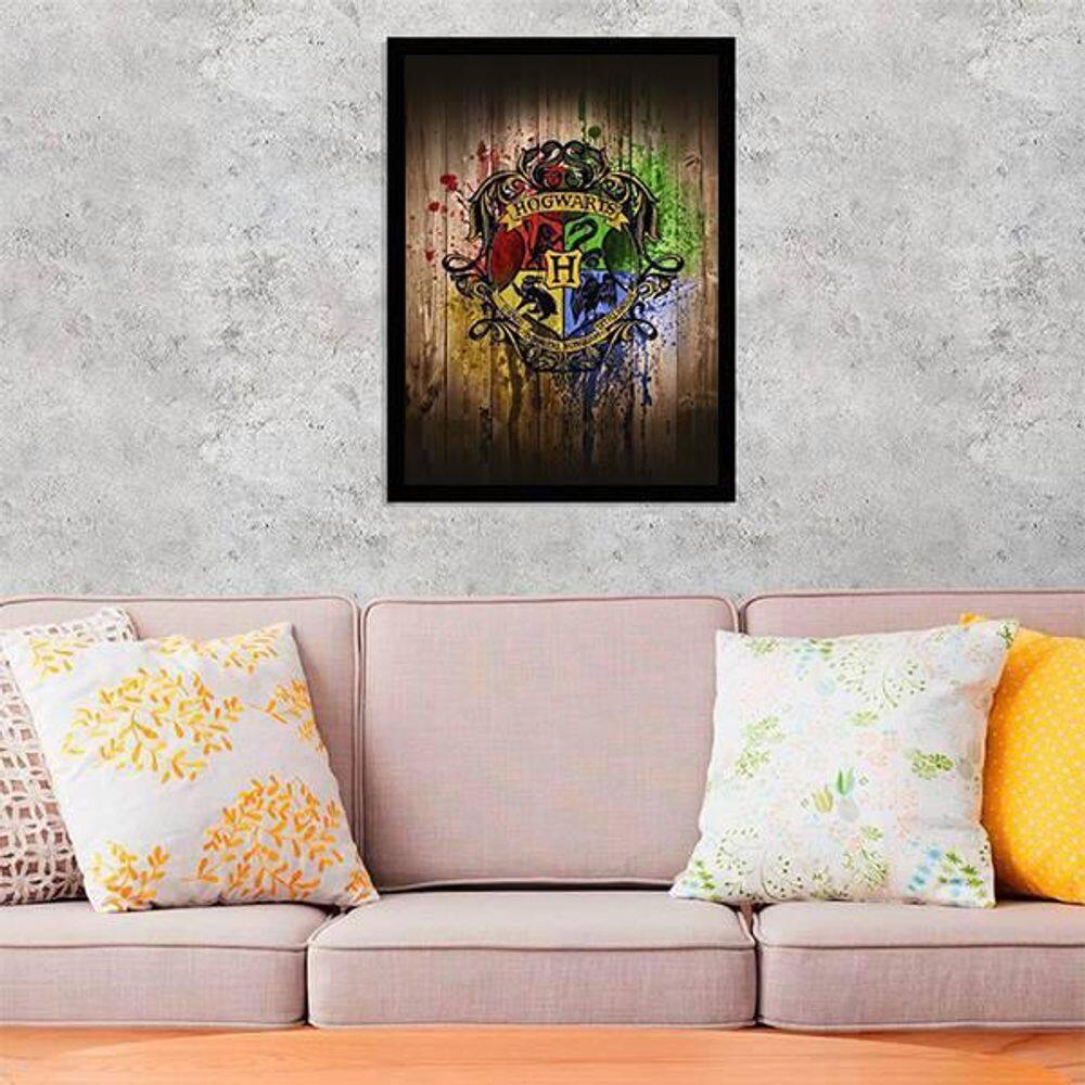 Quadro Decorativo Harry Potter Hogwarts 34x23Cm