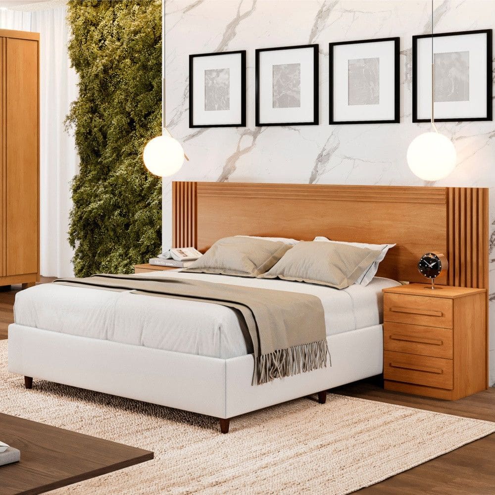 Cabeceira Valencia Extensiva Com Mesa De Cabeceira Benetil Moveis