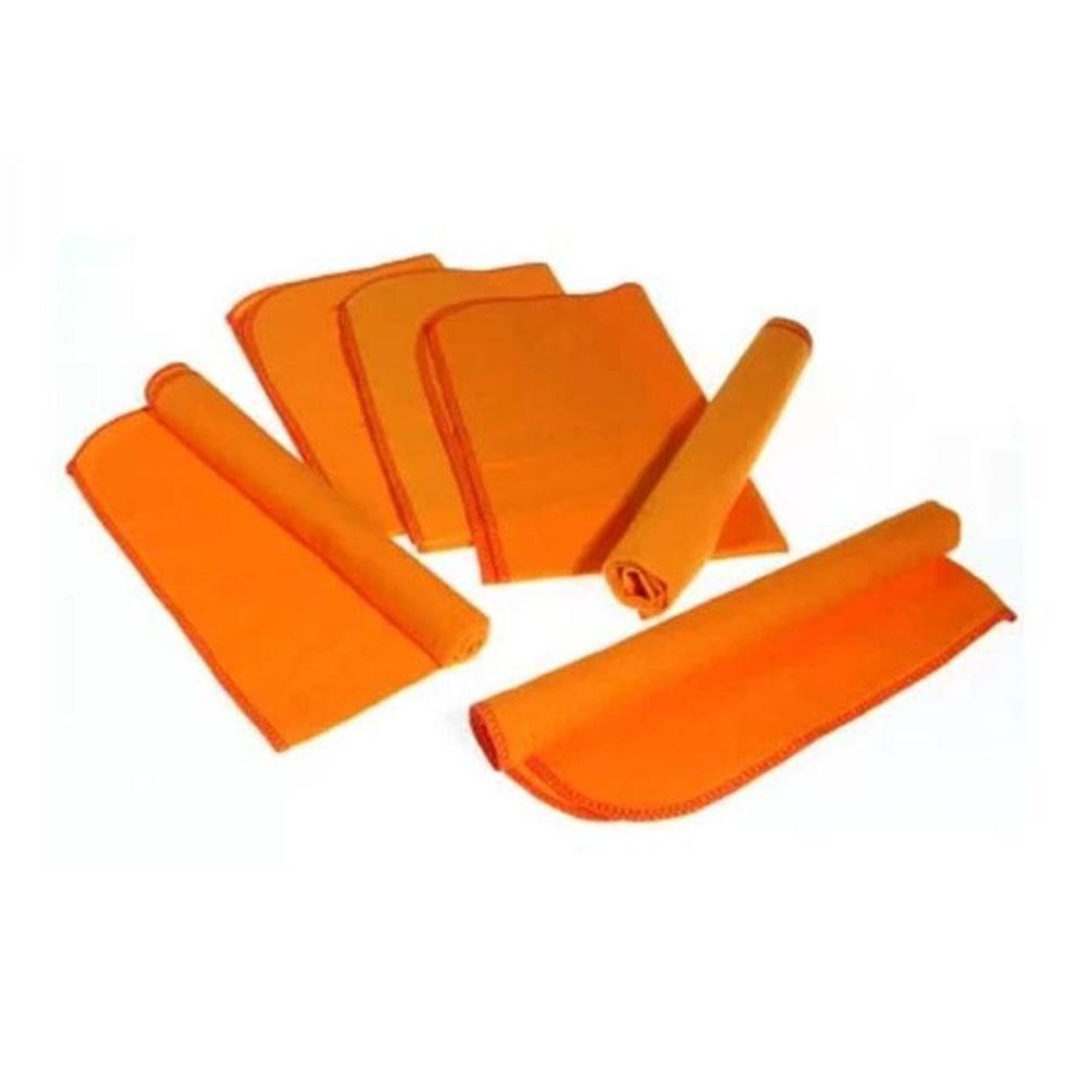 Flanela Laranja Pequena Pano Limpeza Móveis Lustrar C/12