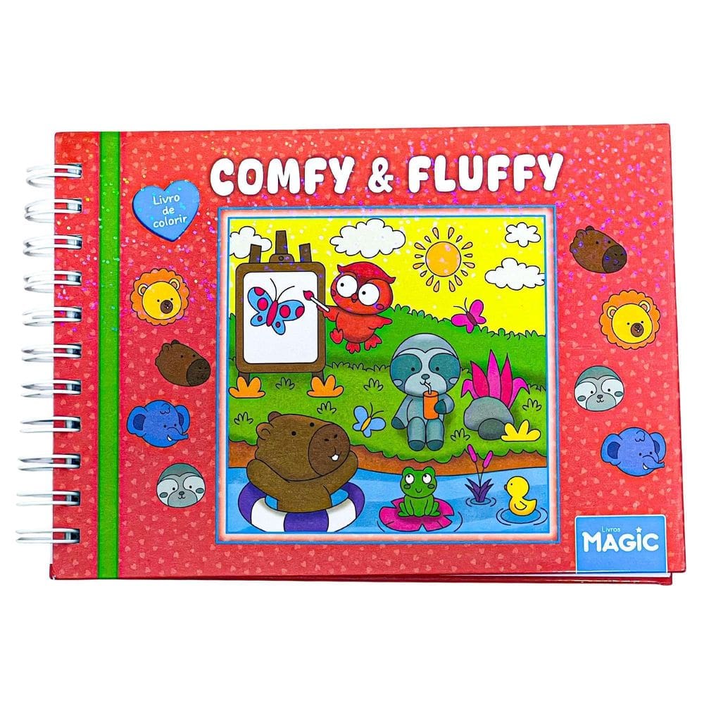Livro De Colorir Comfy & Flufly Capa Dura Laranja