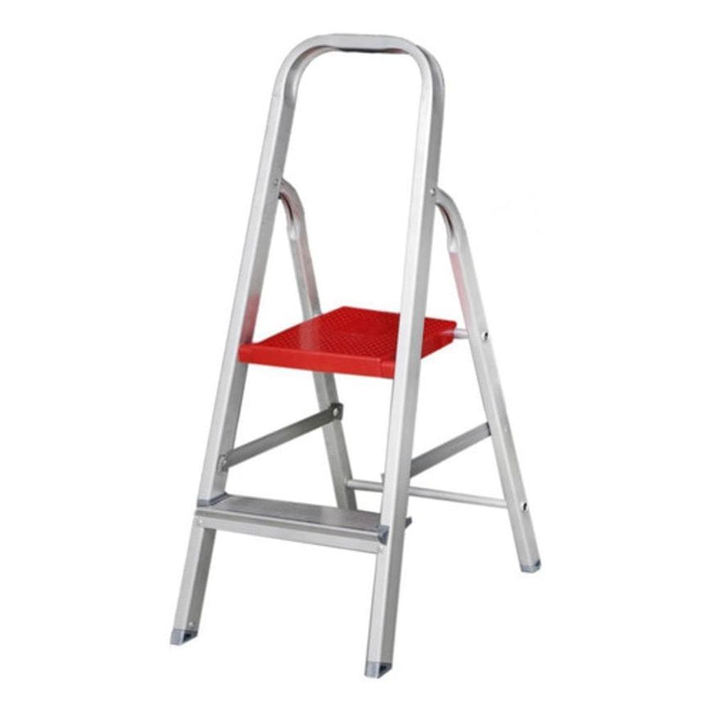Escada De Aluminio Dupla 2 Degraus 120 Kg Reisam