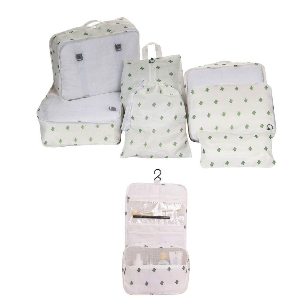 Kit Organizador Mala Viagem 8 Peças Necessaire Cabide