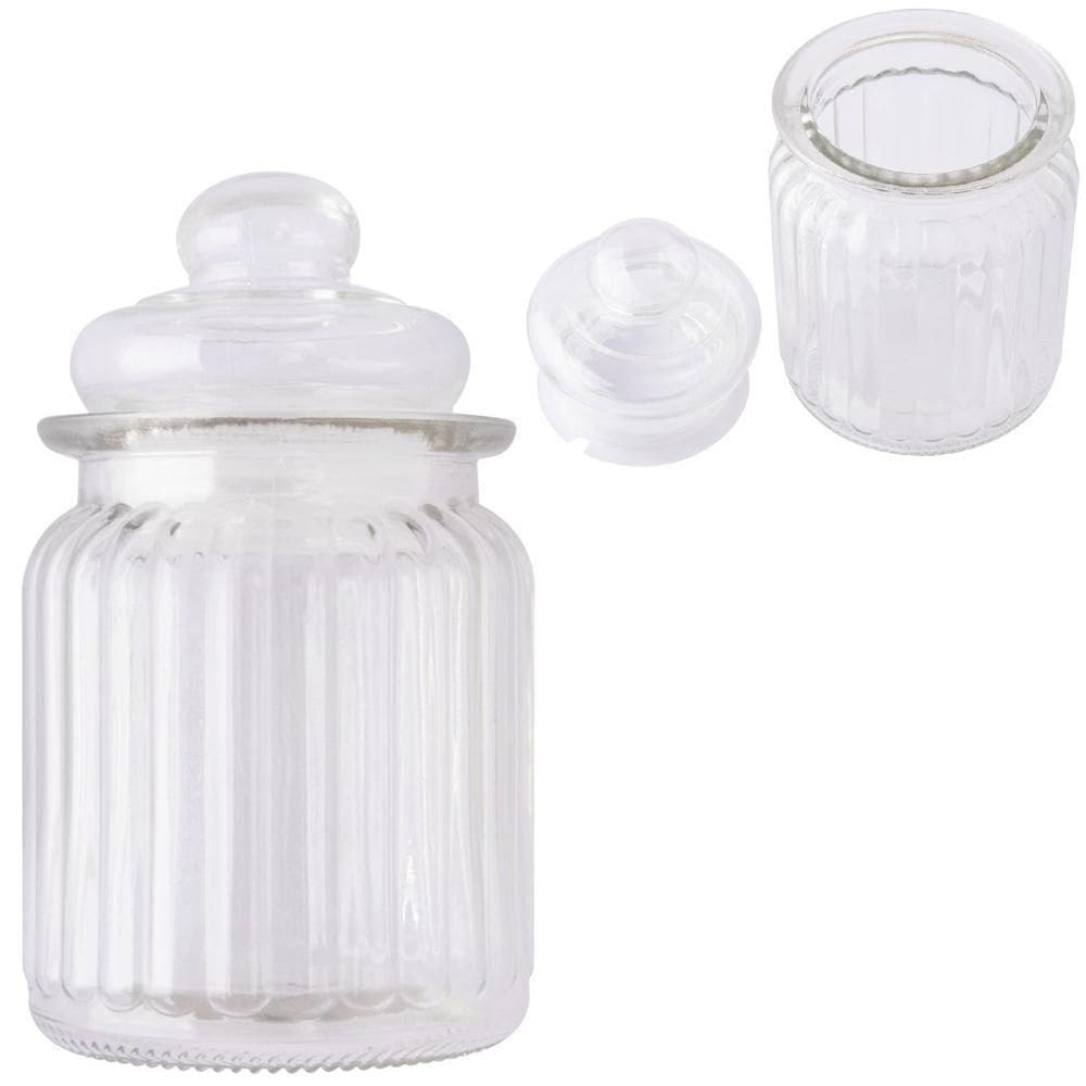 Pote De Vidro Redondo Com Tampa Hermetica 230Ml