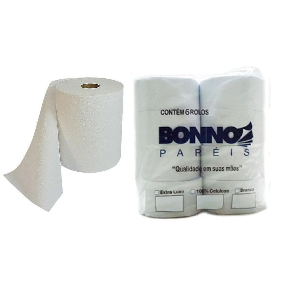 6 Bobinas Papel Toalha 100% Celulose  6Unds
