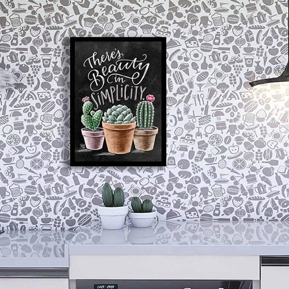 Quadro Decorativo There`S Beauty In Simplicity Cactos
