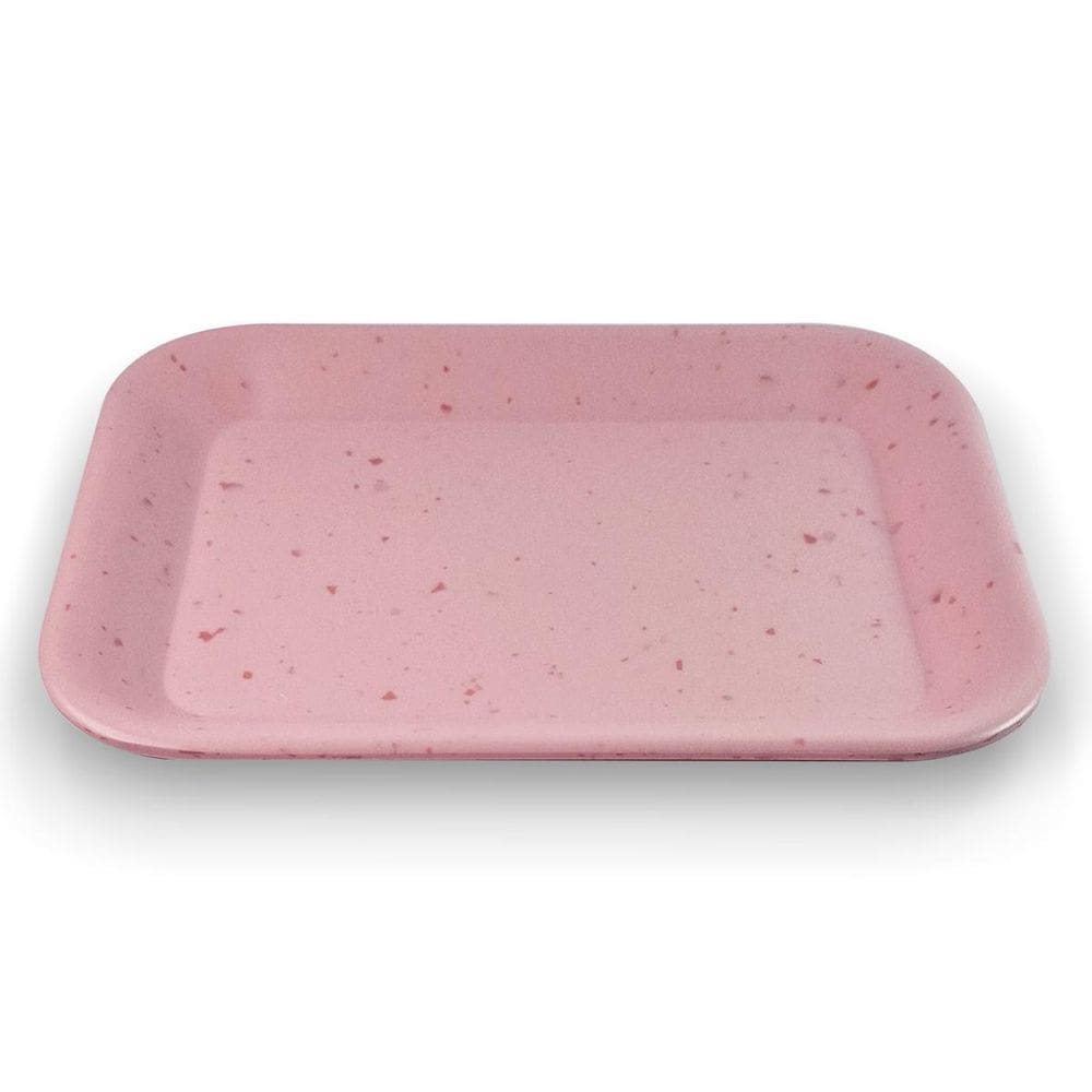 Travessa Retangular Linha Orgânica - Rosa 25,5Cm