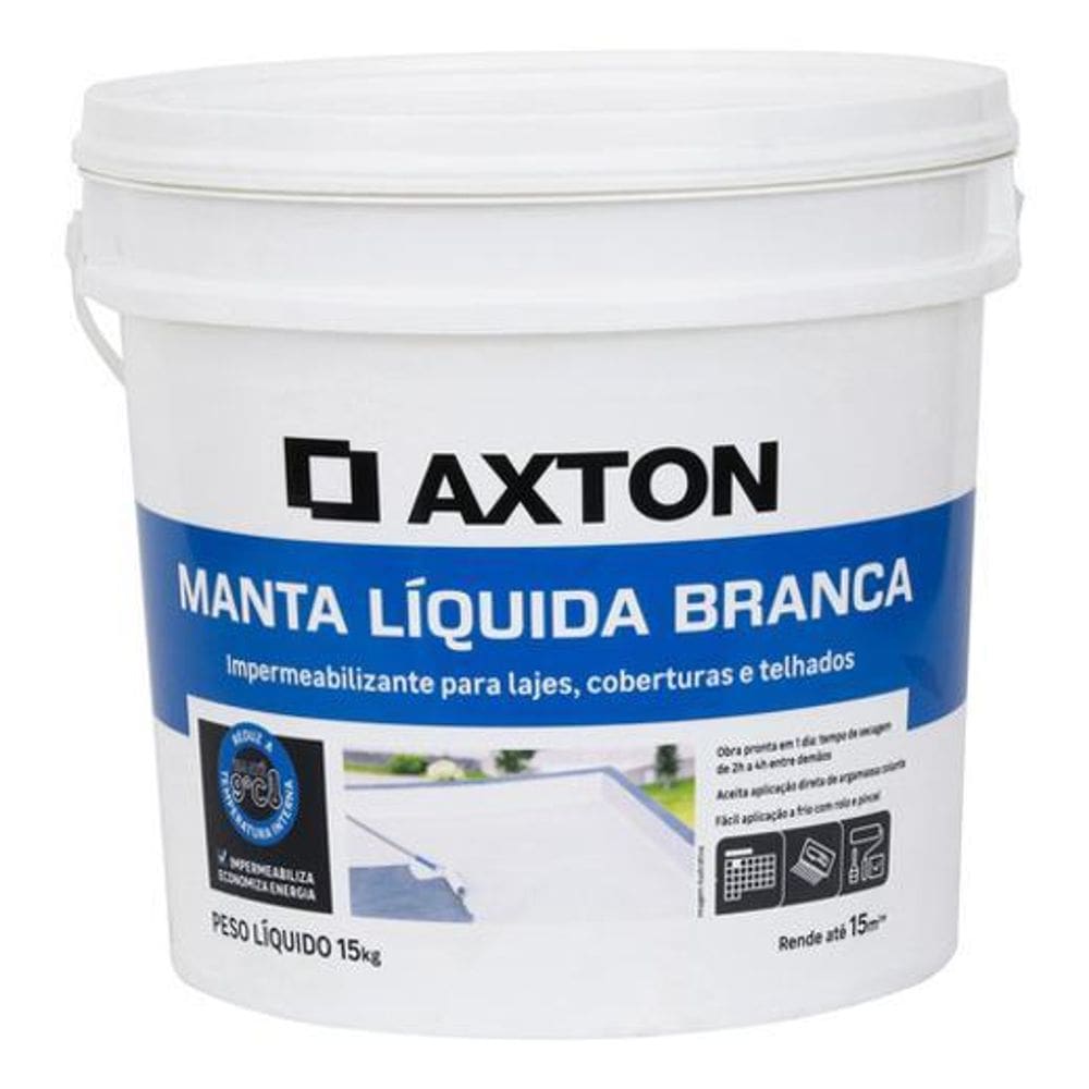 Manta Liquida Lisa Branca 15 Kg Axton - Liso - Branca