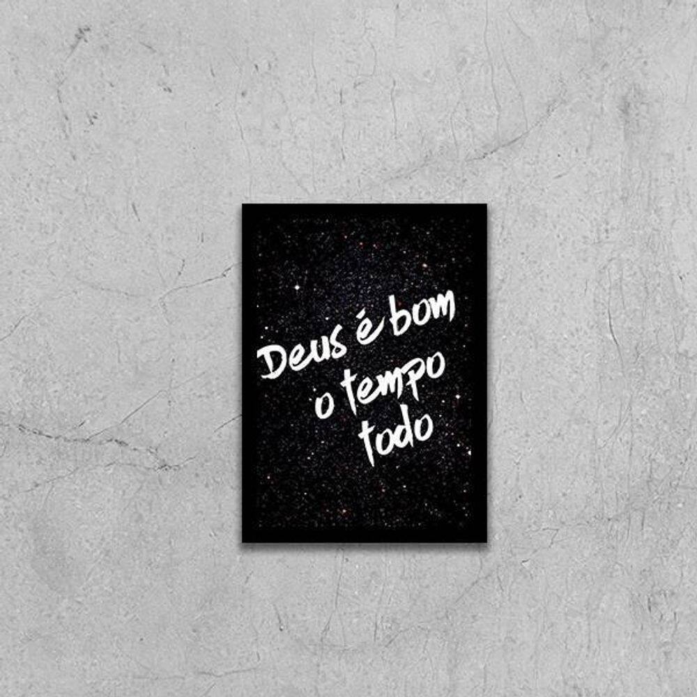 Quadro Deus É Bom O Tempo Todo 24X18Cm
