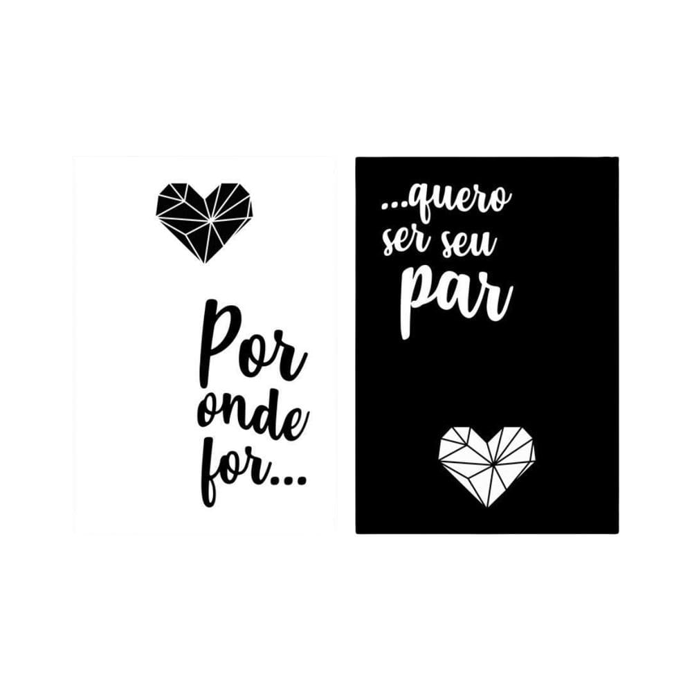 Kit Quadros Decorativos 50X35Cm Por Onde For 2 Quadros