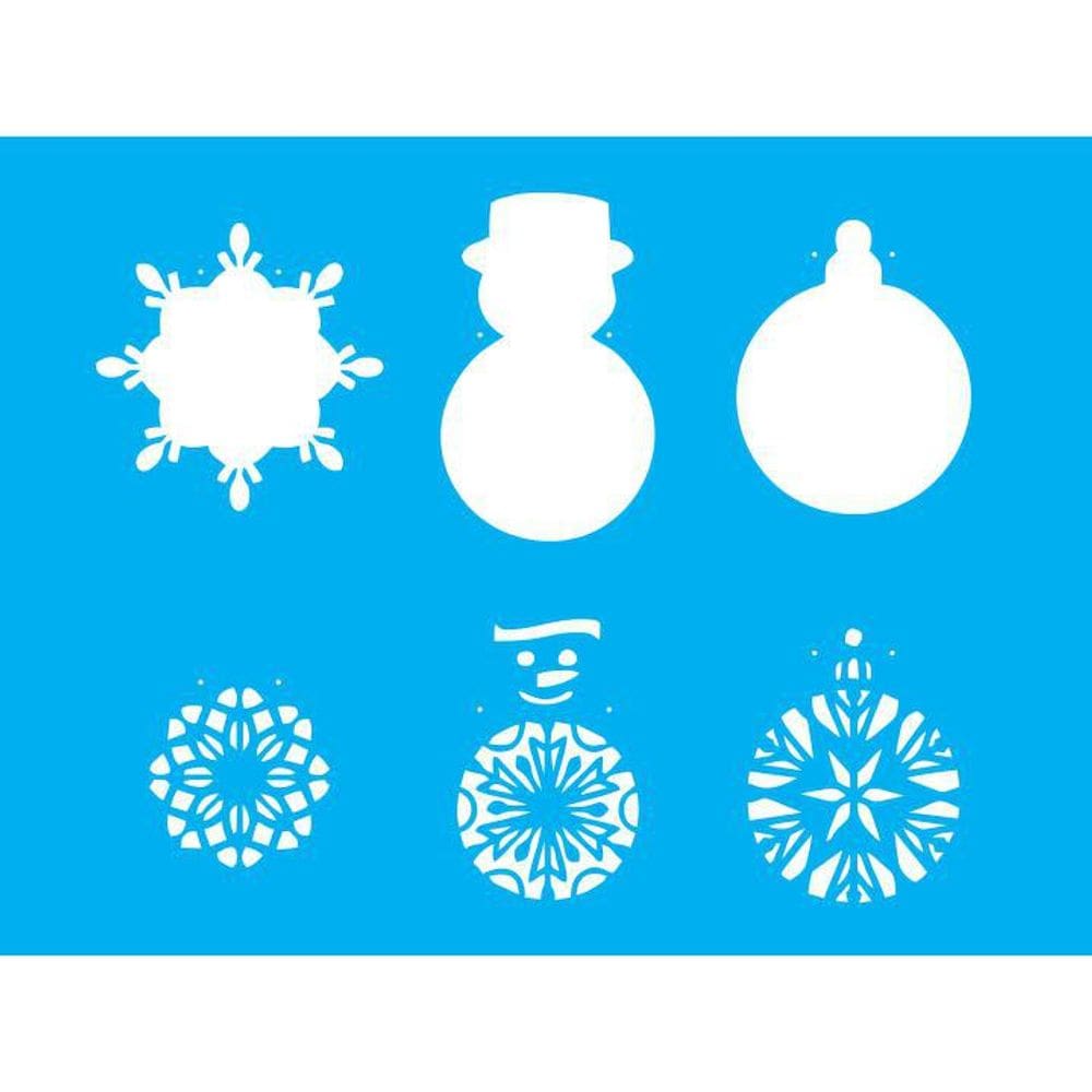Stencil Tamako Enfeites Natal - 15X20Cm - Ref A2030