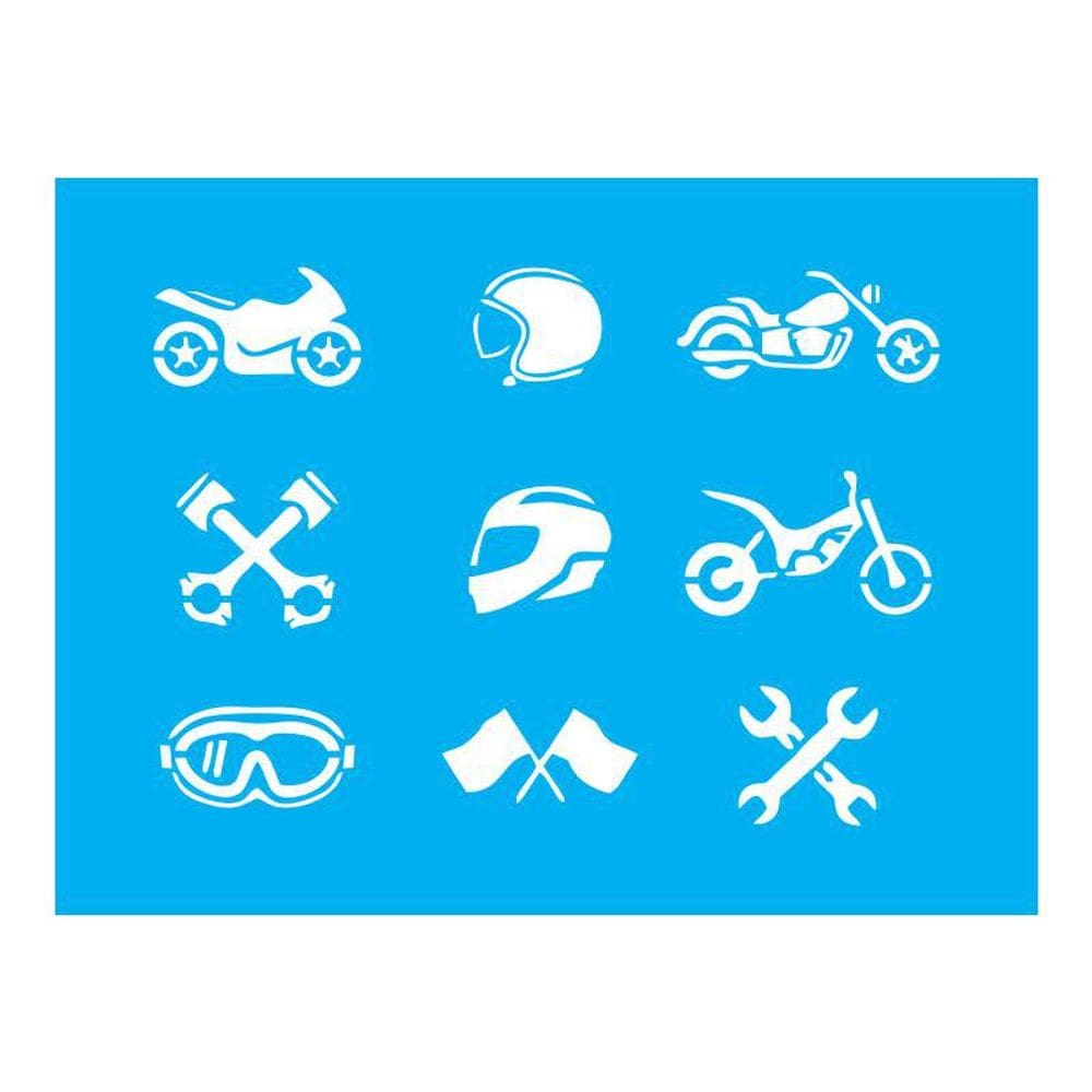 Stencil Tamako Motocicleta - 15X20Cm - Ref A3148