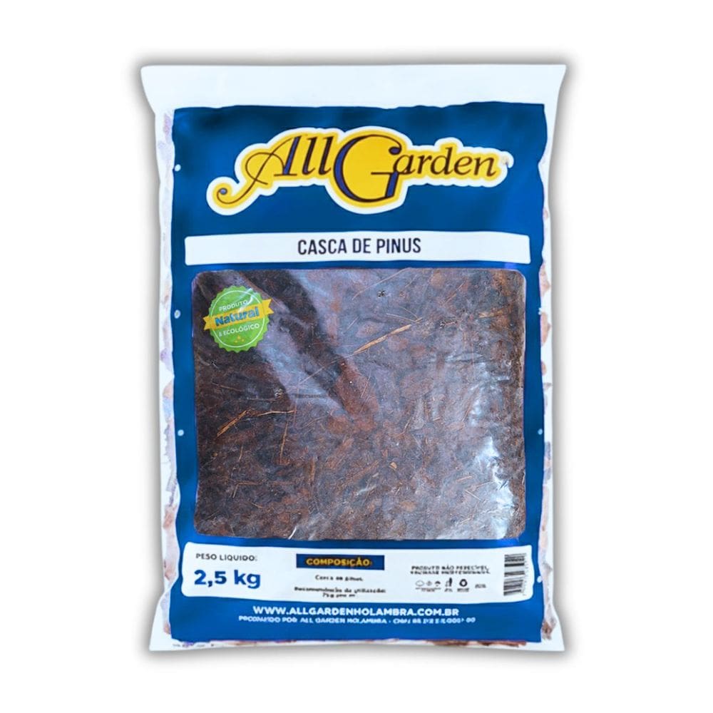 Casca de Pinus Natural (2,5kg) ALL GARDEN