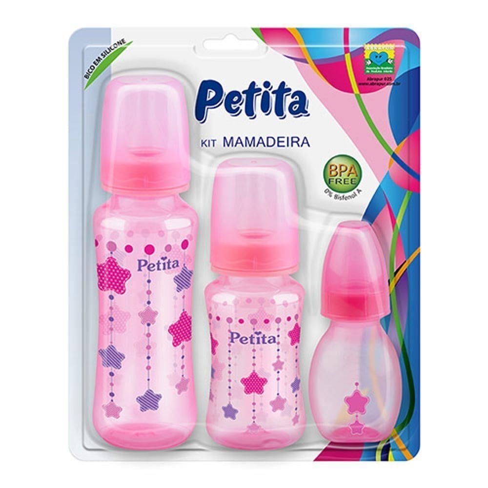 Kit De Mamadeiras Petita Color Rosa
