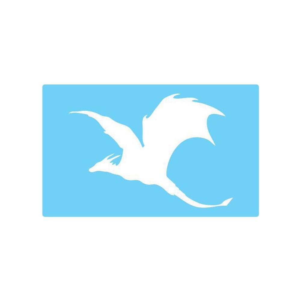 Stencil De Parede Tamako Dragão - 55 X 90Cm - Ref 522