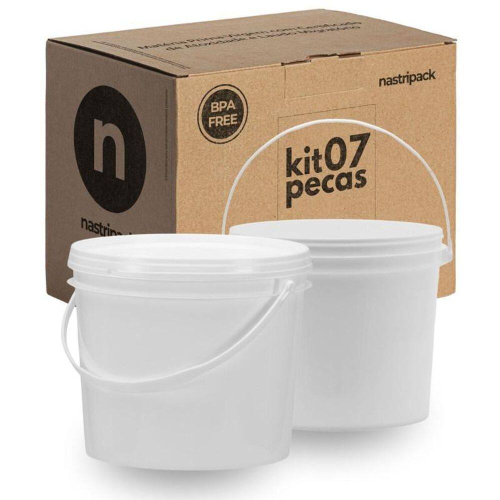 Balde 1.8L Para Armazenar Molho De Churrasco 7 Pçs