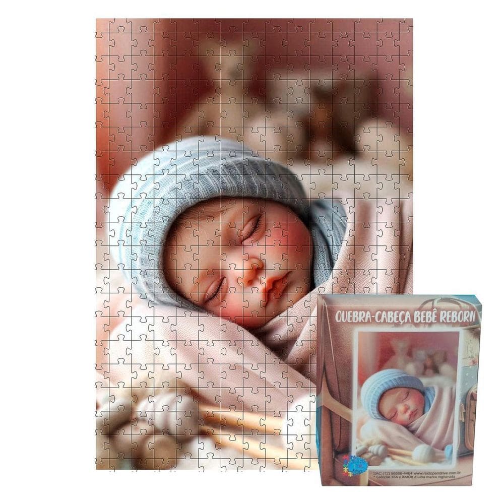 Quebra-Cabeça Bebê Reborn 300 Peças Com Foto Personalizada