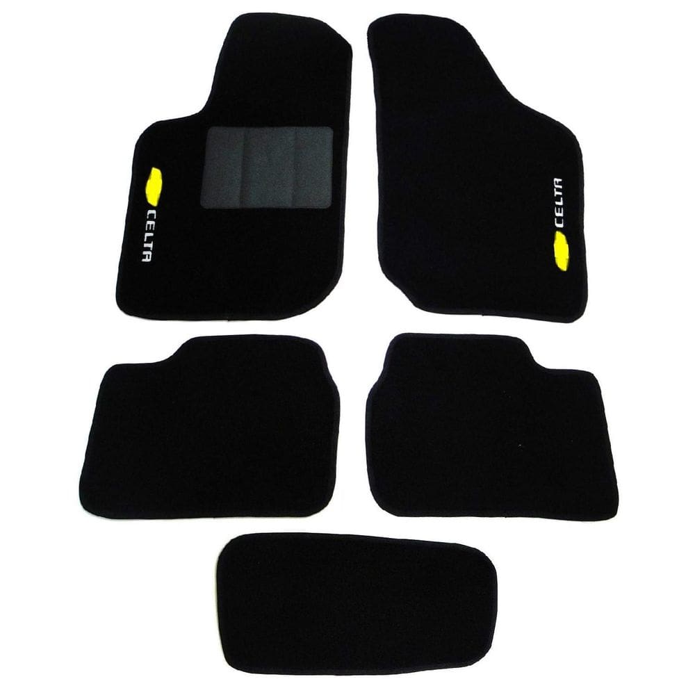 Tapete Automotivo Celta Carpete Luxo 11mm Preto | Tapecars