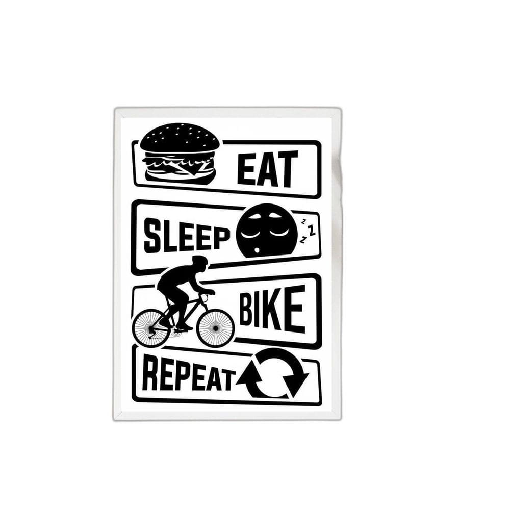 Quadro Decorativo Bicicleta Bike Rotina 33x24cm com Vidro