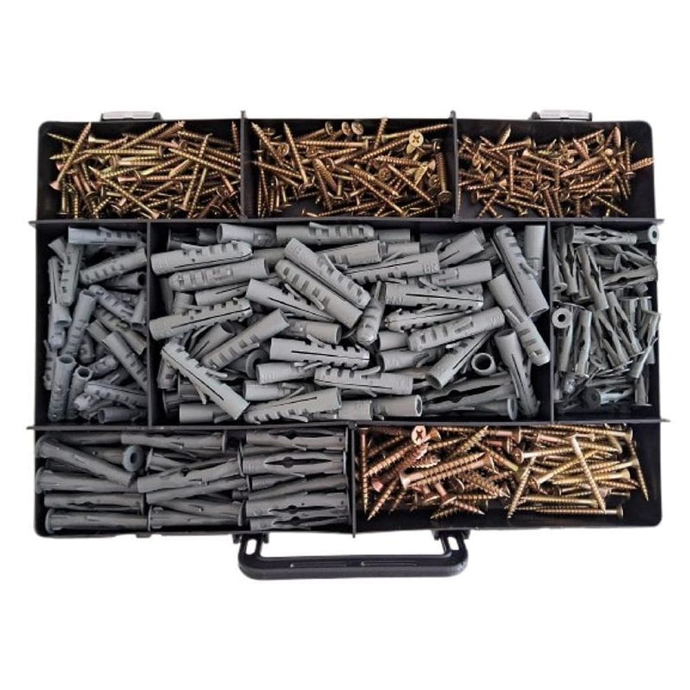 Kit Parafuso Chipboard Maleta Vd 8020 Bucha F / Vr 700 Pçs