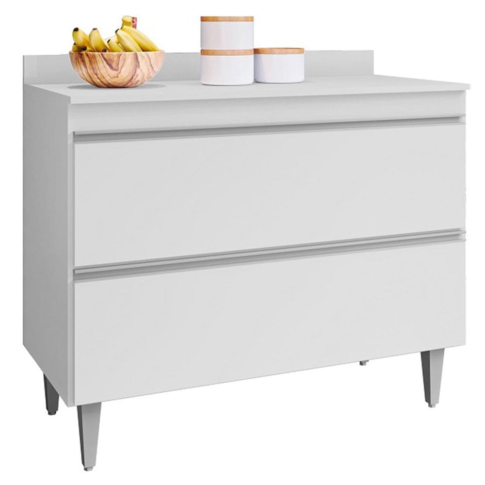 Balcão Multiuso para Cozinha com Tampo 2 Portas Diamante