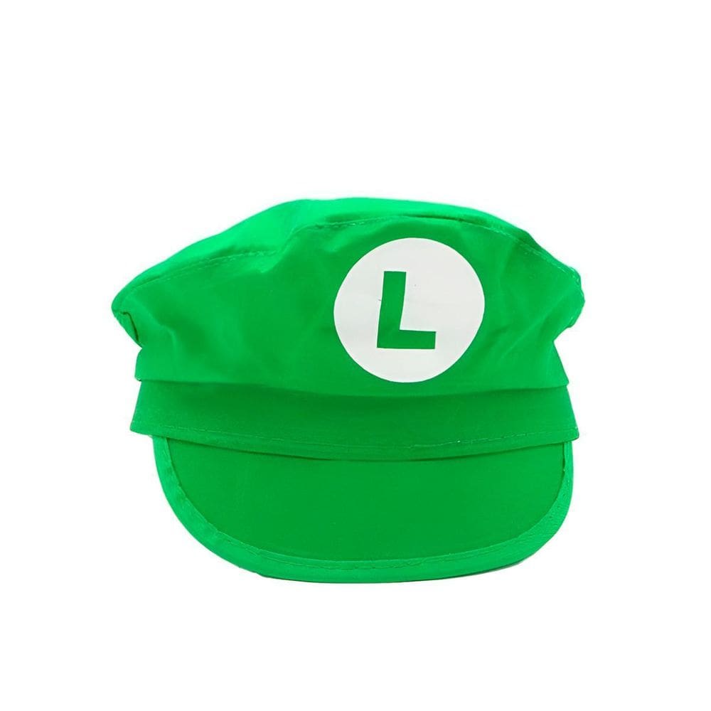 Chapéu Boina Fantasia Luigi Verde Festa Carnaval Cosplay