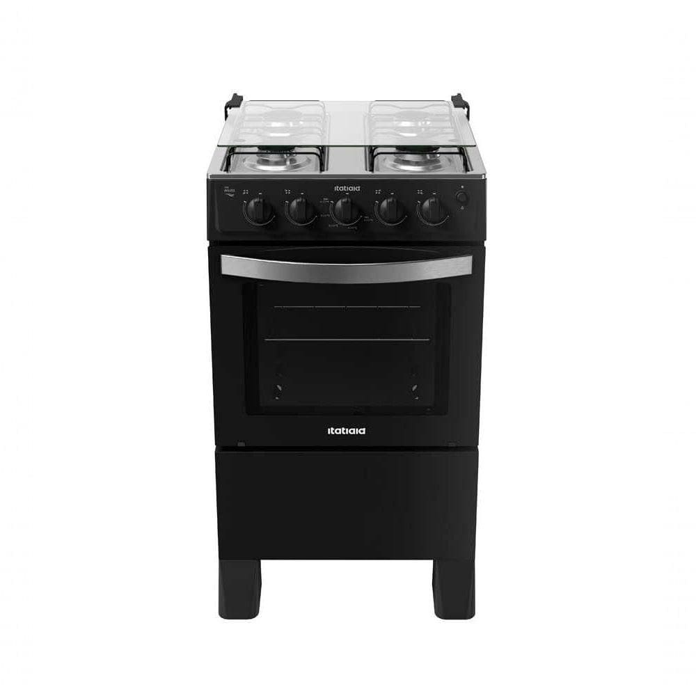 Fogão Waves New 4 Bocas Preto Itatiaia Bivolt