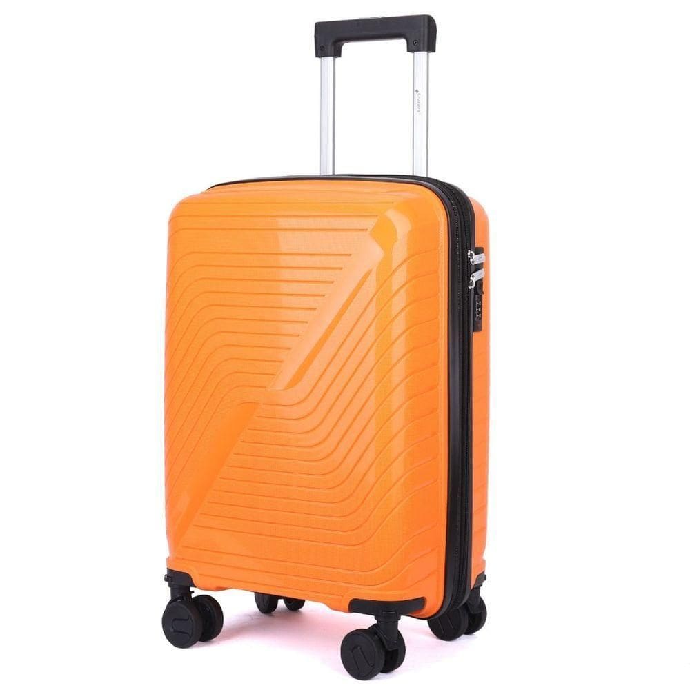 Mala De Bordo 10kg Viagem Zíper Expansível Em Polipropileno Rodinhas 360º Tsa - Rocha - Cruzeiro Cor Laranja
