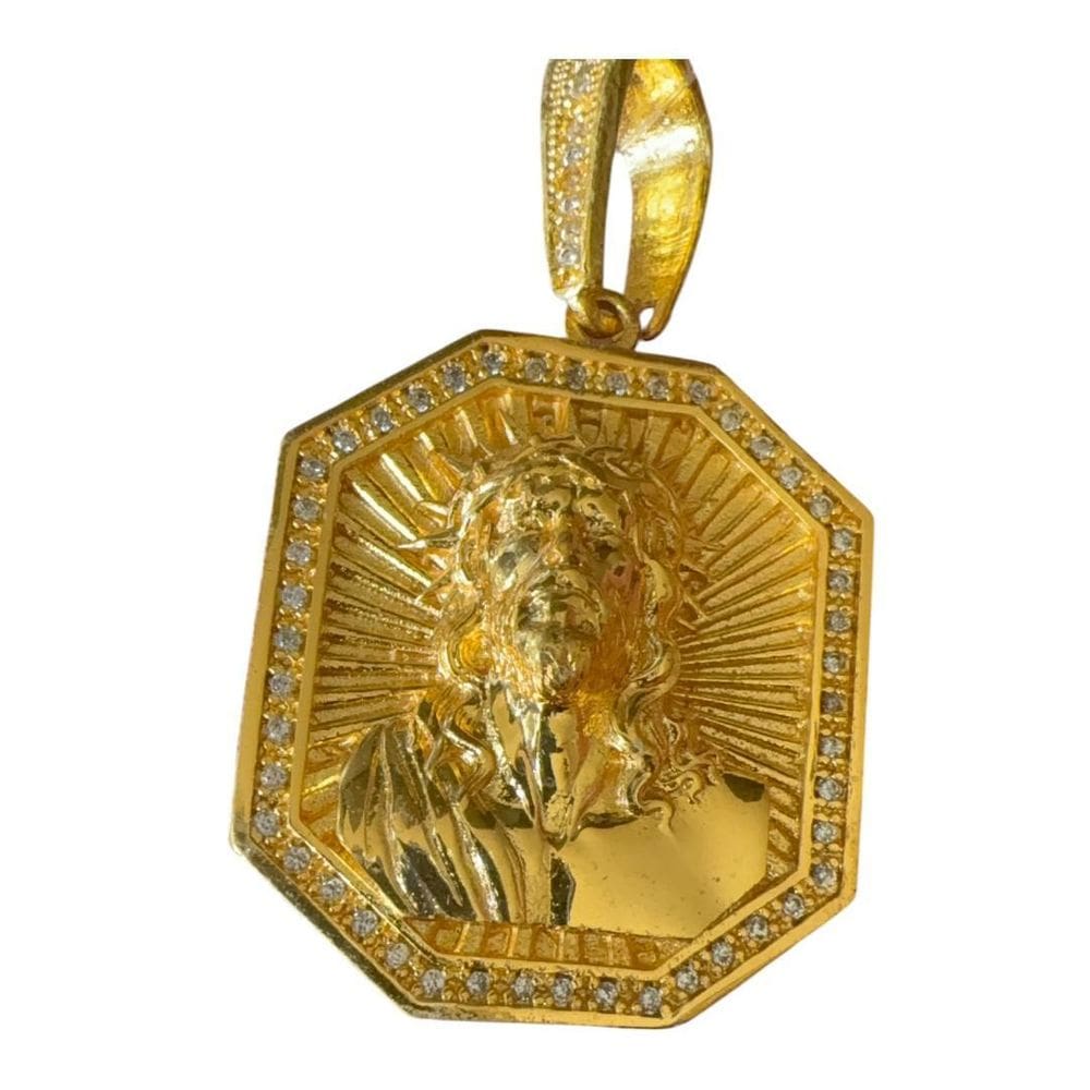 Pingente Jesus Espinhos - Banhado A Ouro 18K