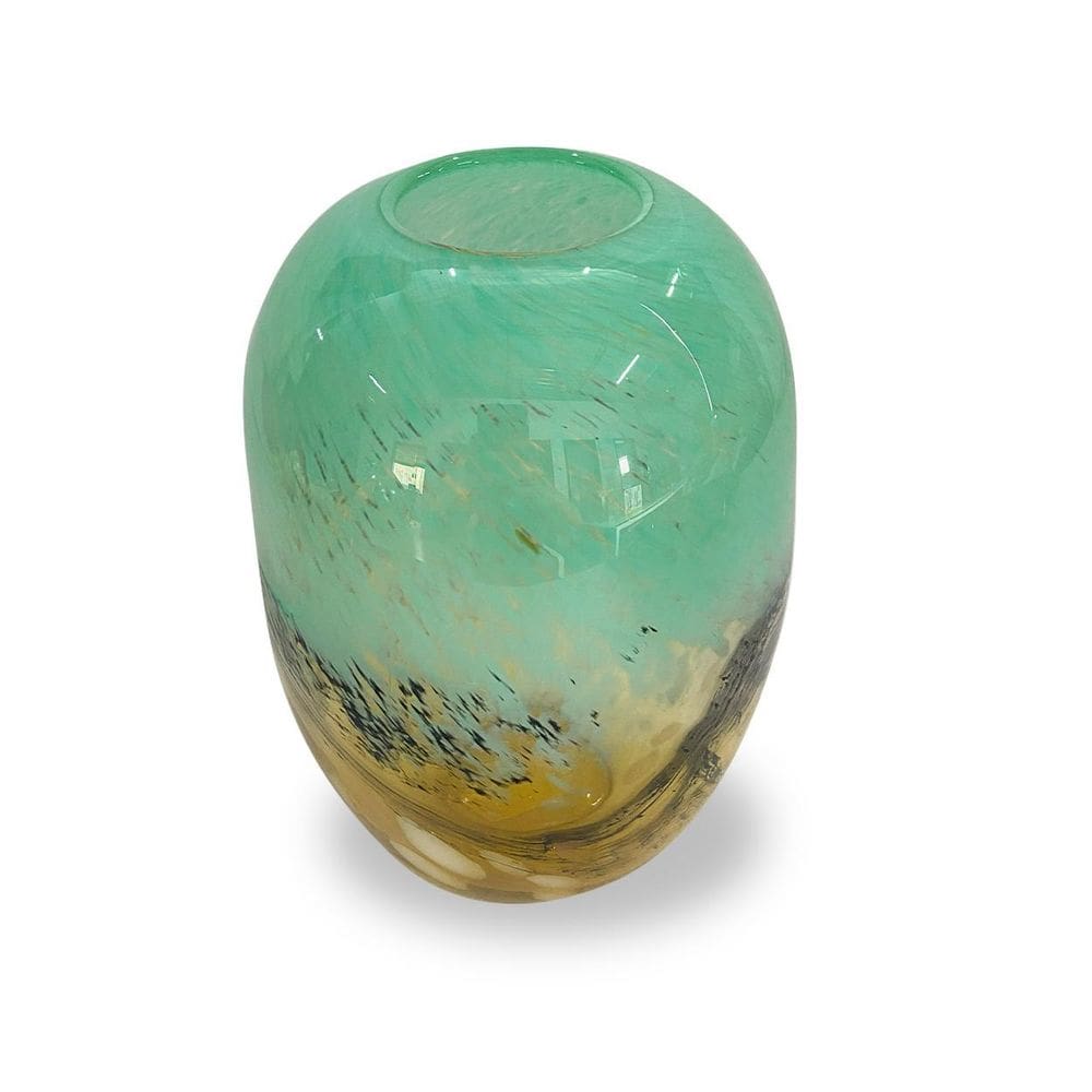 Vaso De Vidro Enfeite Estante Decoração Sala 25Cm