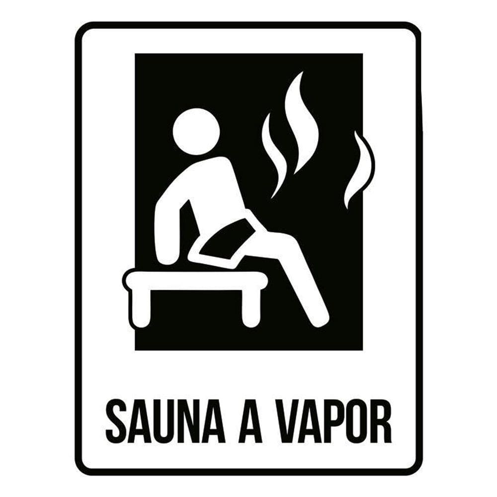 Kit 3 Placas Condomínio Ambiente Sauna À Vapor