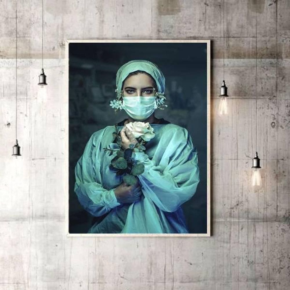 Quadro Decorativo Obrigada Aos Nossos Heróis