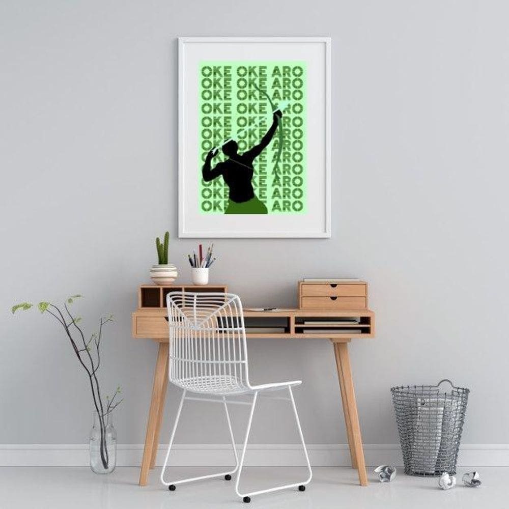 Quadro Decorativo Oxóssi Ake Aro - 60X48Cm