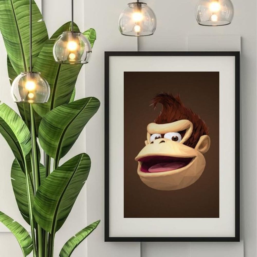 Quadro Gamer Donkey Kong - 60X48Cm