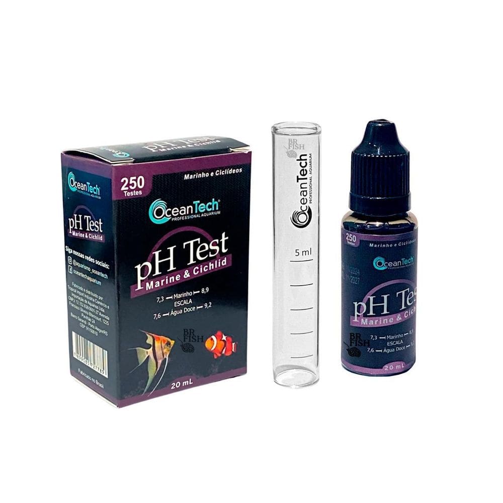 Teste Água Ph Ocean Tech Marinho E Ciclídeos Faz 250 Testes
