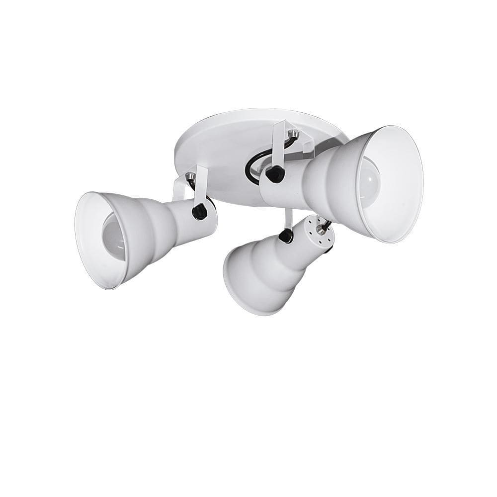 Luminária Spot Taschibra Circular Hol 3Xe27 Branca/Preta