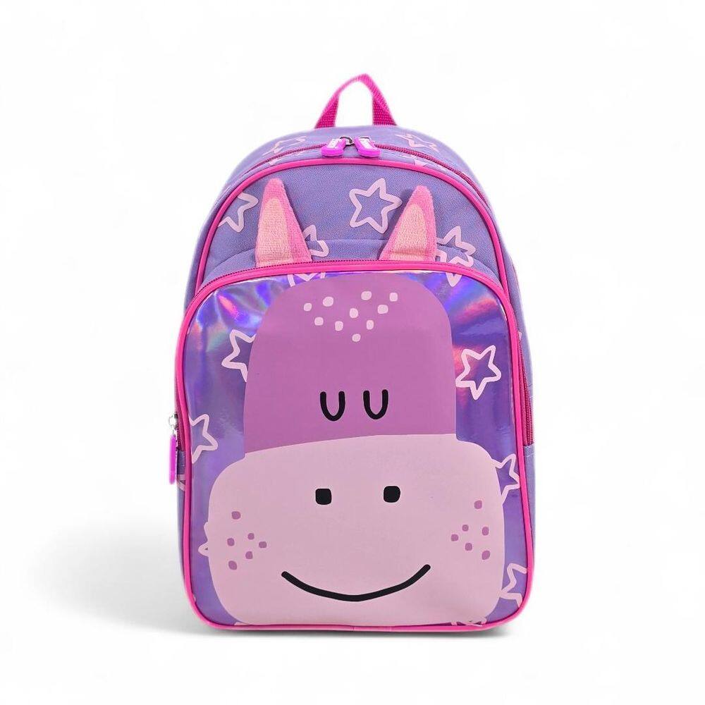 Mochila Costa Escolar Passeio Infantil Bichinhos Hipopótamo